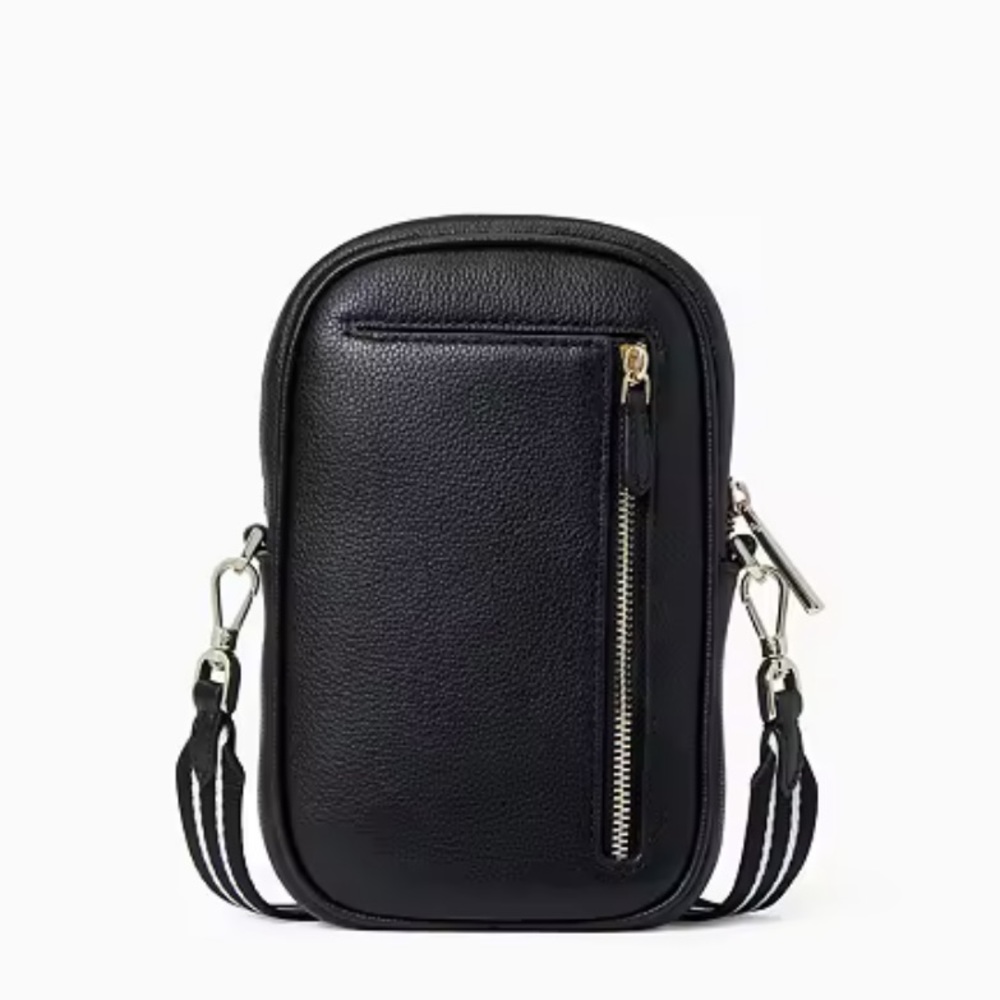 NWT KATE SPADE N/S ROSIE PHONE CROSSBODY SOLID BLACK GOLD HARDWARE NORTH SOUTH - Picture 6 of 6